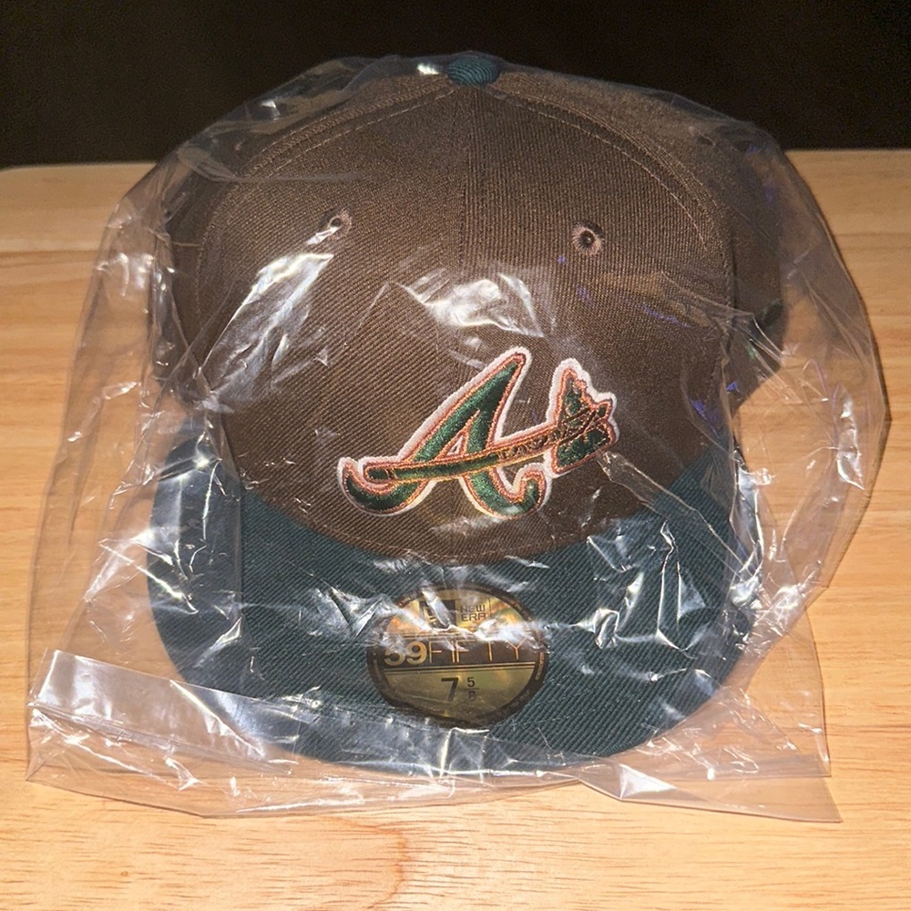 Atlanta Braves Walnut Dark Green Copper New Era 59Fifty Fitted